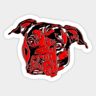 Pitbull Dog Canine Breed Head Strong Muscular Guard Sticker